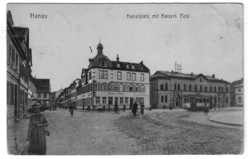 Kanaltorplatz Kanalplatz mit Kaiserl. Post. Graph. Verl. Anst. G.m.b.H., Breslau.